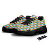 LGBT Heart Rainbow Print Pattern Black Chunky Shoes-grizzshop