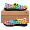 LGBT Heart Rainbow Print Pattern Black Loafers-grizzshop