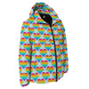 LGBT Heart Rainbow Print Pattern Down Jacket-grizzshop