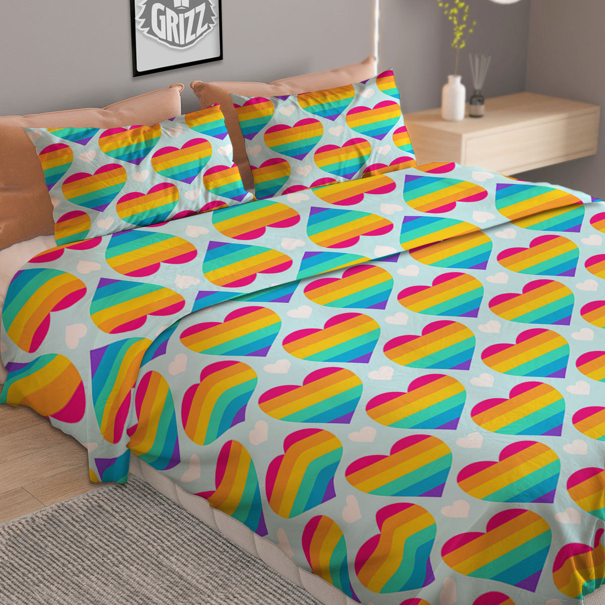 Lightning White And Black Print Pattern Duvet Cover Bedding Set