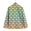 LGBT Heart Rainbow Print Pattern Men's Blazer-grizzshop