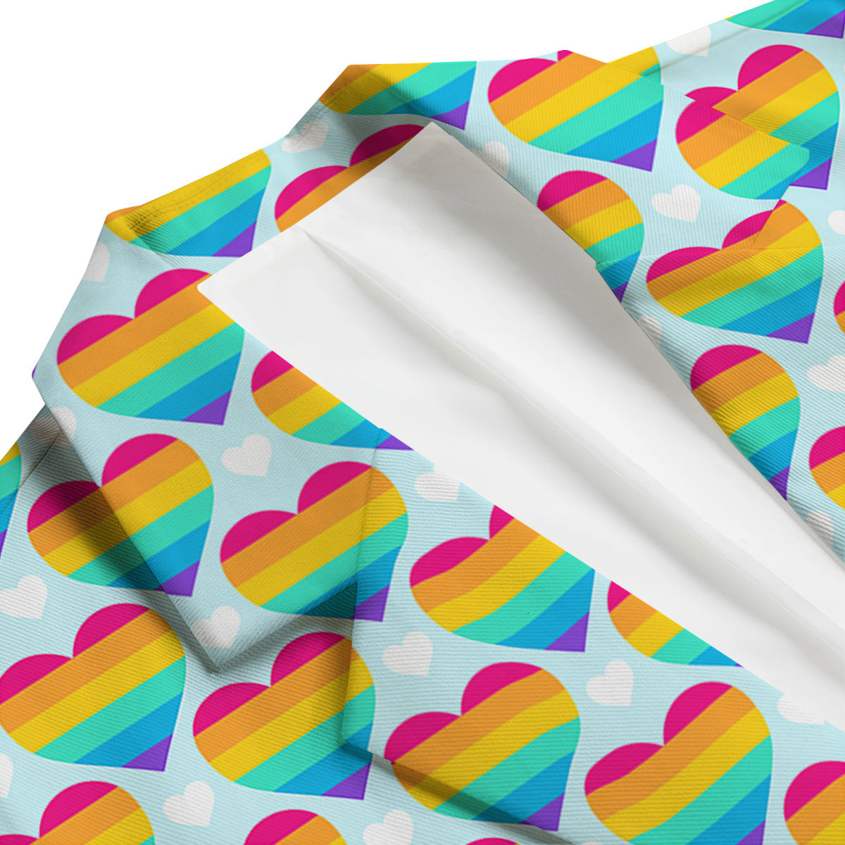 LGBT Heart Rainbow Print Pattern Men's Blazer-grizzshop