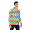 LGBT Heart Rainbow Print Pattern Men's Long Sleeve Shirts-grizzshop