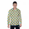 LGBT Heart Rainbow Print Pattern Men's Long Sleeve Shirts-grizzshop