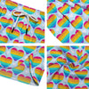 LGBT Heart Rainbow Print Pattern Men's Running Shorts-grizzshop