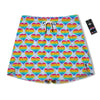 LGBT Heart Rainbow Print Pattern Men's Running Shorts-grizzshop