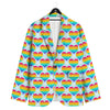 LGBT Heart Rainbow Print Pattern Men's Sport Coat-grizzshop