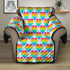 LGBT Heart Rainbow Print Pattern Recliner Protector-grizzshop