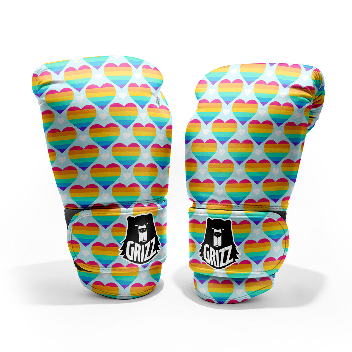LGBT Heart Rainbow Print Pattern Pro Boxing Glove