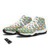 LGBT Heart Rainbow Print Pattern White Bball Shoes-grizzshop