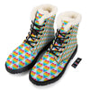 LGBT Heart Rainbow Print Pattern Winter Boots-grizzshop