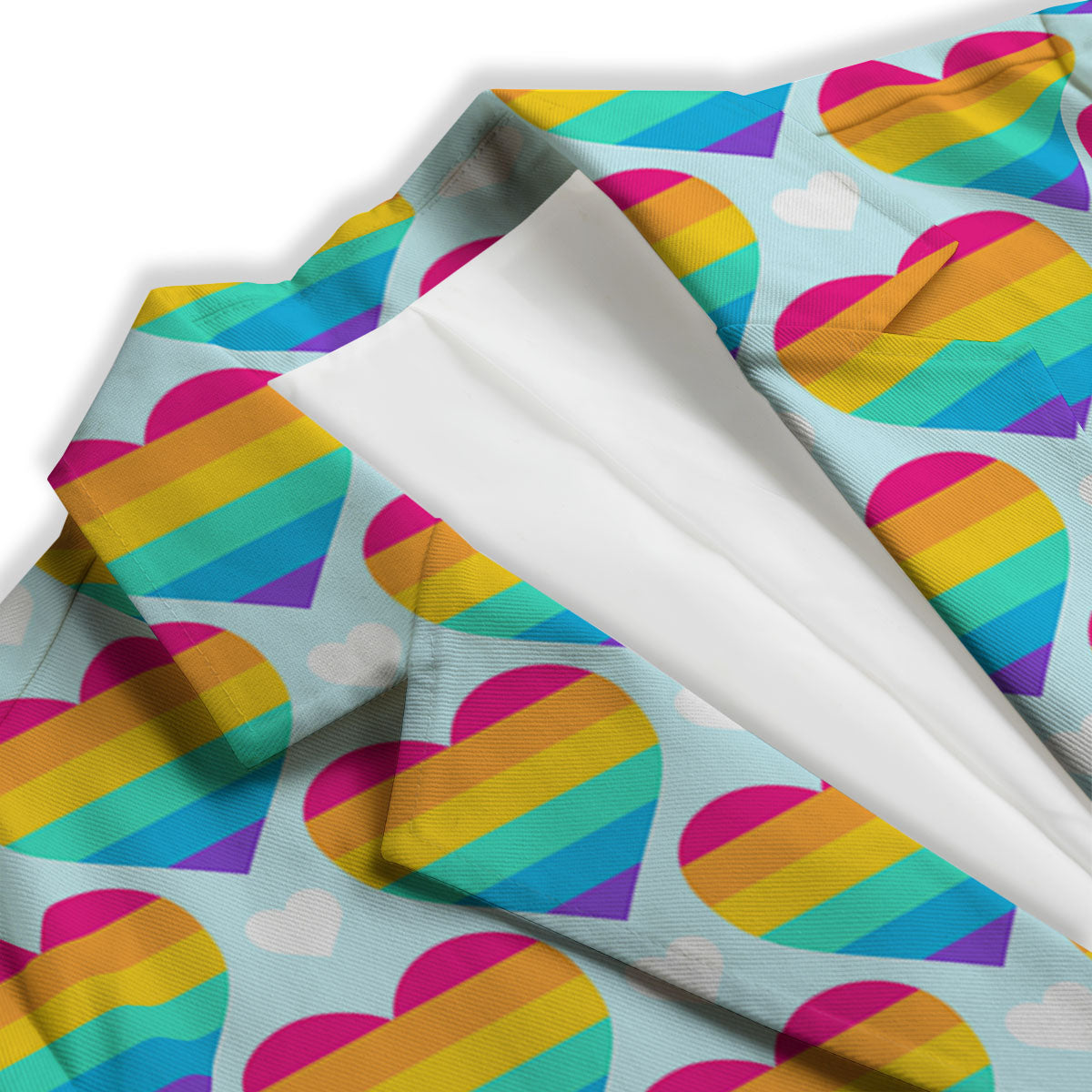 LGBT Heart Rainbow Print Pattern Women's Blazer-grizzshop