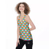 LGBT Heart Rainbow Print Pattern Women's Racerback Tank Top-grizzshop