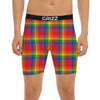 LGBT Plaid Rainbow Print Pattern Boxer Briefs-grizzshop