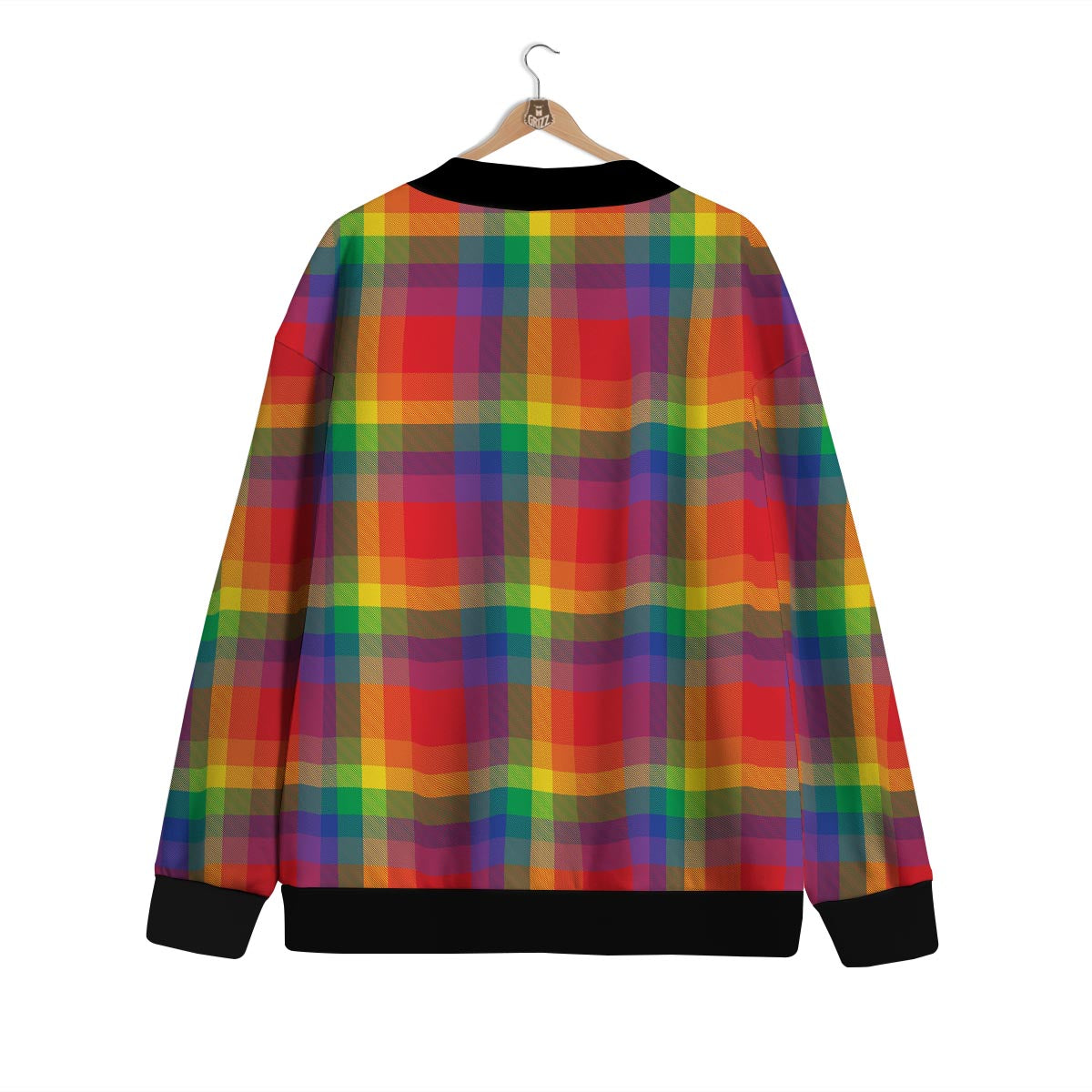 LGBT Plaid Rainbow Print Pattern Cardigan-grizzshop