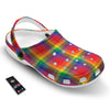 LGBT Plaid Rainbow Print Pattern Clog-grizzshop