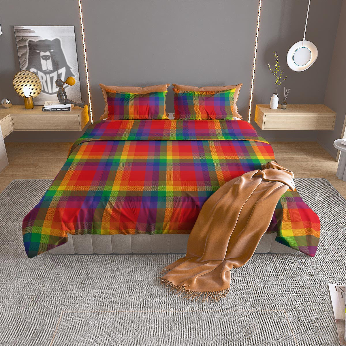 Lightning White Electric Print Duvet Cover Bedding Set