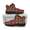 LGBT Plaid Rainbow Print Pattern Hiking Shoes-grizzshop