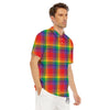 LGBT Plaid Rainbow Print Pattern Men's Golf Shirts-grizzshop