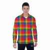 LGBT Plaid Rainbow Print Pattern Men's Long Sleeve Shirts-grizzshop