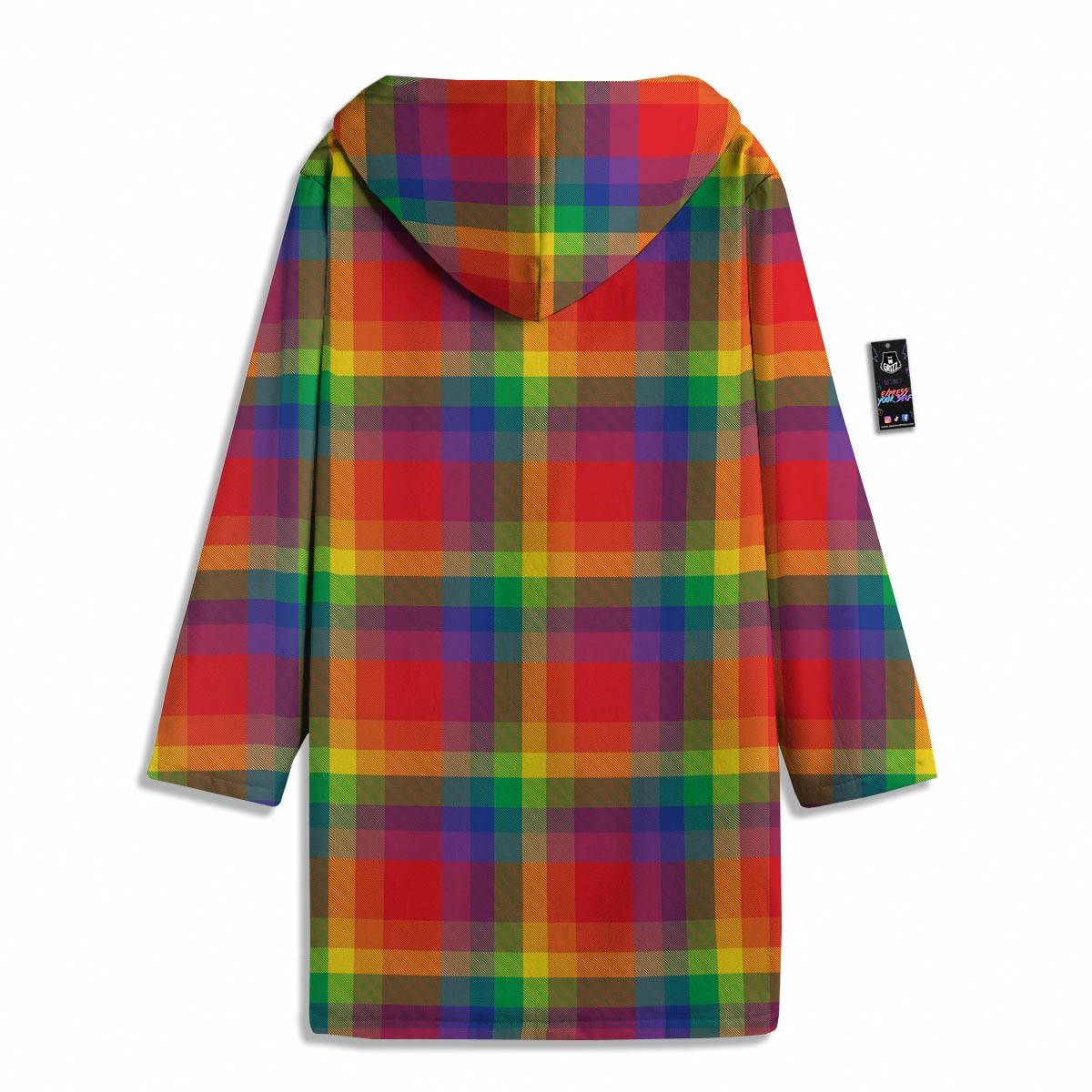 LGBT Plaid Rainbow Print Pattern Men's Windbreaker Jacket-grizzshop