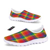 LGBT Plaid Rainbow Print Pattern Nurse Shoes-grizzshop