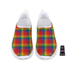 LGBT Plaid Rainbow Print Pattern Nurse Shoes-grizzshop