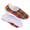 LGBT Plaid Rainbow Print Pattern Nurse Shoes-grizzshop