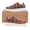 LGBT Plaid Rainbow Print Pattern Platform Shoes-grizzshop