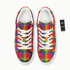 LGBT Plaid Rainbow Print Pattern Platform Shoes-grizzshop