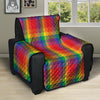 LGBT Plaid Rainbow Print Pattern Recliner Protector-grizzshop