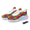 LGBT Plaid Rainbow Print Pattern Running Sneakers-grizzshop