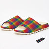 LGBT Plaid Rainbow Print Pattern Sandals-grizzshop