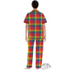 LGBT Plaid Rainbow Print Pattern Women's Pajamas Set-grizzshop