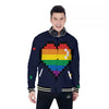 LGBT Pride 8 Bit Rainbow Pixel Heart Baseball Jacket-grizzshop