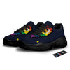 LGBT Pride 8 Bit Rainbow Pixel Heart Black Chunky Shoes-grizzshop