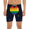 LGBT Pride 8 Bit Rainbow Pixel Heart Boxer Briefs-grizzshop