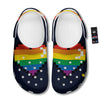 LGBT Pride 8 Bit Rainbow Pixel Heart Clog-grizzshop