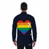 LGBT Pride 8 Bit Rainbow Pixel Heart Men's Long Sleeve Shirts-grizzshop