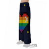 LGBT Pride 8 Bit Rainbow Pixel Heart Pajama Pants-grizzshop