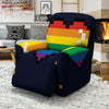 LGBT Pride 8 Bit Rainbow Pixel Heart Recliner Slipcover-grizzshop