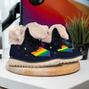 LGBT Pride 8 Bit Rainbow Pixel Heart Snow Boots-grizzshop