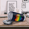 LGBT Pride 8 Bit Rainbow Pixel Heart Tumbler-grizzshop