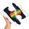 LGBT Pride 8 Bit Rainbow Pixel Heart White Chunky Shoes-grizzshop