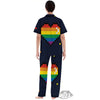 LGBT Pride 8 Bit Rainbow Pixel Heart Women's Pajamas Set-grizzshop