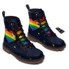 LGBT Pride 8 Bit Rainbow Pixel Heart Work Boots-grizzshop