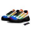 LGBT Pride Flag Pattern Print Black Chunky Shoes-grizzshop