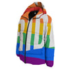 LGBT Pride Flag Pattern Print Down Jacket-grizzshop