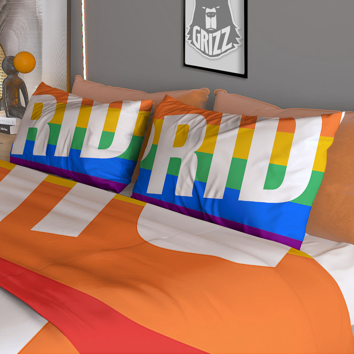 LGBT Pride Flag Pattern Print Duvet Cover Bedding Set
