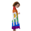 LGBT Pride Flag Pattern Print Kimono-grizzshop